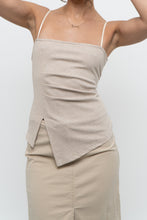 Load image into Gallery viewer, Modern x Beige Ribbed Subtle Glitter Tank (XS, S)