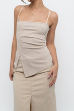 Load image into Gallery viewer, Modern x Beige Ribbed Subtle Glitter Tank (XS, S)