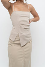 Load image into Gallery viewer, Modern x Beige Ribbed Subtle Glitter Tank (XS, S)