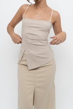 Load image into Gallery viewer, Modern x Beige Ribbed Subtle Glitter Tank (XS, S)