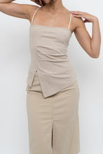 Load image into Gallery viewer, Modern x Beige Ribbed Subtle Glitter Tank (XS, S)