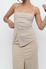 Load image into Gallery viewer, Modern x Beige Ribbed Subtle Glitter Tank (XS, S)