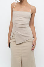 Load image into Gallery viewer, Modern x Beige Ribbed Subtle Glitter Tank (XS, S)