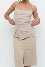 Load image into Gallery viewer, Modern x Beige Ribbed Subtle Glitter Tank (XS, S)