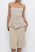 Load image into Gallery viewer, Modern x Beige Ribbed Subtle Glitter Tank (XS, S)