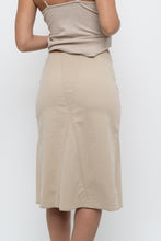 Load image into Gallery viewer, Vintage x Made in Hong Kong x DKNY Beige Cotton-blend Midi Skirt (XS)
