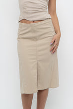 Load image into Gallery viewer, Vintage x Made in Hong Kong x DKNY Beige Cotton-blend Midi Skirt (XS)