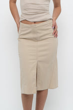 Load image into Gallery viewer, Vintage x Made in Hong Kong x DKNY Beige Cotton-blend Midi Skirt (XS)