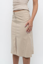 Load image into Gallery viewer, Vintage x Made in Hong Kong x DKNY Beige Cotton-blend Midi Skirt (XS)