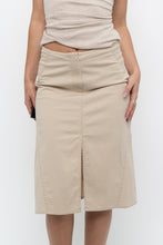 Load image into Gallery viewer, Vintage x Made in Hong Kong x DKNY Beige Cotton-blend Midi Skirt (XS)