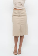 Load image into Gallery viewer, Vintage x Made in Hong Kong x DKNY Beige Cotton-blend Midi Skirt (XS)