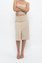 Load image into Gallery viewer, Vintage x Made in Hong Kong x DKNY Beige Cotton-blend Midi Skirt (XS)