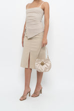 Load image into Gallery viewer, Vintage x Made in Hong Kong x DKNY Beige Cotton-blend Midi Skirt (XS)