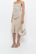 Load image into Gallery viewer, Vintage x Made in Hong Kong x DKNY Beige Cotton-blend Midi Skirt (XS)