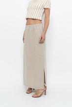 Load image into Gallery viewer, Vintage x Heathered Beige Linen Maxi Skirt (L)