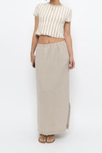 Load image into Gallery viewer, Vintage x Heathered Beige Linen Maxi Skirt (L)