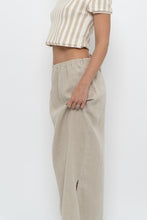 Load image into Gallery viewer, Vintage x Heathered Beige Linen Maxi Skirt (L)