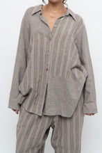 Load image into Gallery viewer, Vintage x Made in India x Brown Linen Striped Set (M, L)