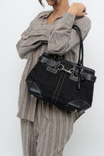 Load image into Gallery viewer, COACH x Black Monogram Canvas, Leather Purse