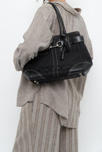 Load image into Gallery viewer, COACH x Black Monogram Canvas, Leather Purse
