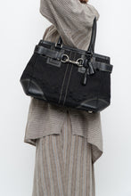 Load image into Gallery viewer, COACH x Black Monogram Canvas, Leather Purse