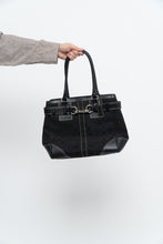 Load image into Gallery viewer, COACH x Black Monogram Canvas, Leather Purse