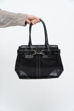 Load image into Gallery viewer, COACH x Black Monogram Canvas, Leather Purse