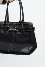 Load image into Gallery viewer, COACH x Black Monogram Canvas, Leather Purse