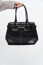 Load image into Gallery viewer, COACH x Black Monogram Canvas, Leather Purse
