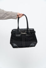 Load image into Gallery viewer, COACH x Black Monogram Canvas, Leather Purse