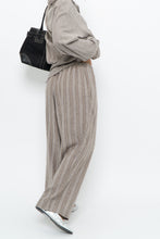 Load image into Gallery viewer, Vintage x Made in India x Brown Linen Striped Set (M, L)