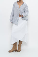 Load image into Gallery viewer, Vintage x Made in USA x White Linen Midi Skirt (S, M)