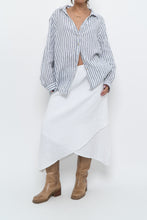 Load image into Gallery viewer, Vintage x Made in USA x White Linen Midi Skirt (S, M)