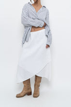 Load image into Gallery viewer, Vintage x Made in USA x White Linen Midi Skirt (S, M)