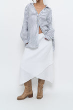 Load image into Gallery viewer, Vintage x Made in USA x White Linen Midi Skirt (S, M)