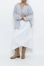 Load image into Gallery viewer, Vintage x Made in USA x White Linen Midi Skirt (S, M)