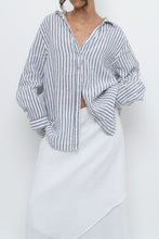 Load image into Gallery viewer, Vintage x SIGRID OLSEN White Striped Linen Buttonup (S-2XL)