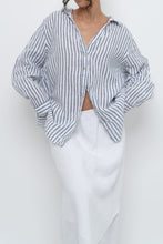 Load image into Gallery viewer, Vintage x SIGRID OLSEN White Striped Linen Buttonup (S-2XL)