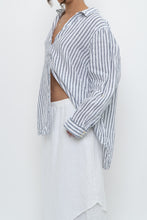 Load image into Gallery viewer, Vintage x SIGRID OLSEN White Striped Linen Buttonup (S-2XL)