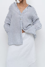 Load image into Gallery viewer, Vintage x SIGRID OLSEN White Striped Linen Buttonup (S-2XL)
