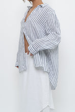 Load image into Gallery viewer, Vintage x SIGRID OLSEN White Striped Linen Buttonup (S-2XL)