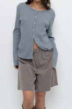 Load image into Gallery viewer, Modern x Blue, Grey Ribbed Cardigan (M-L)