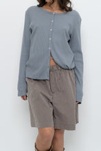 Load image into Gallery viewer, Modern x Blue, Grey Ribbed Cardigan (M-L)