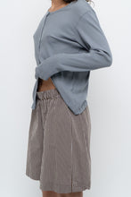 Load image into Gallery viewer, Modern x Blue, Grey Ribbed Cardigan (M-L)
