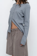 Load image into Gallery viewer, Modern x Blue, Grey Ribbed Cardigan (M-L)