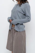 Load image into Gallery viewer, Modern x Blue, Grey Ribbed Cardigan (M-L)