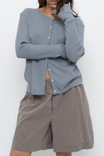 Load image into Gallery viewer, Modern x Blue, Grey Ribbed Cardigan (M-L)