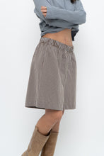 Load image into Gallery viewer, Modern x Brown, Blue Striped Lounge Shorts (S, M)