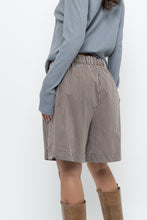 Load image into Gallery viewer, Modern x Brown, Blue Striped Lounge Shorts (S, M)