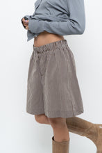 Load image into Gallery viewer, Modern x Brown, Blue Striped Lounge Shorts (S, M)